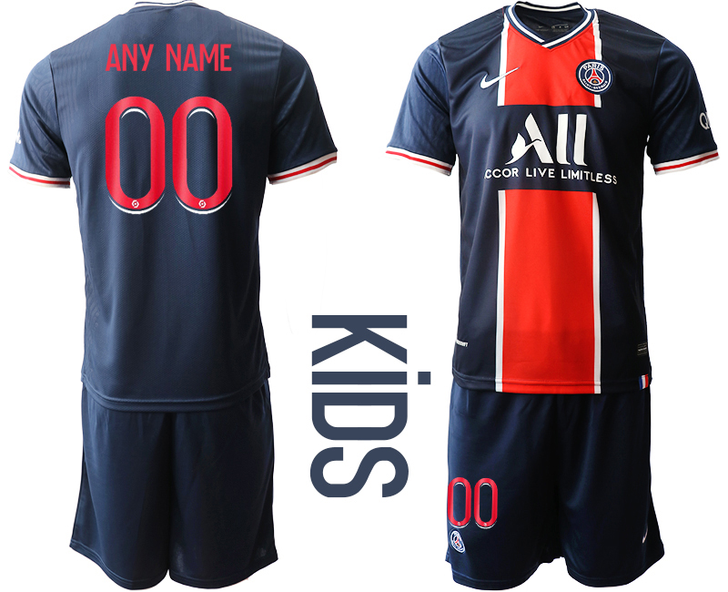Youth 2020-2021 club Paris St German home customized blue Soccer Jerseys